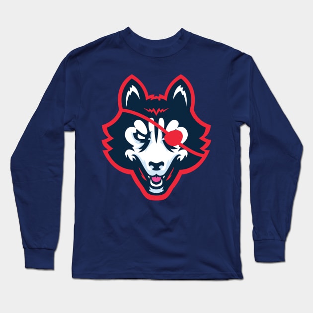 Danger Huskie Head Long Sleeve T-Shirt by DangerHuskie